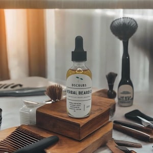 Beard Oil for Growth and Shine, Natural Herbal Beard Oil, Vegan Beard Care, Cruelty-Free, Softens, Moisturizes, Adds Strength