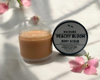 White Peach & Hibiscus Sugar Scrub: Exfoliating, Moisturizing Skincare