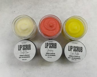 Exfoliante labial de azúcar batida: Cuidado labial exfoliante vegano (45 g)