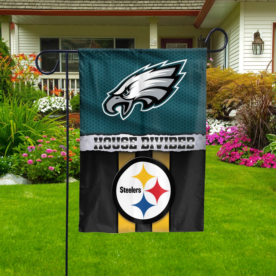 Philadelphia Eagles vs Pittsburgh Steelers Garden Flag Etsy