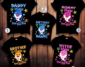 Baby Shark Birthday Shirt Etsy Baby Shark Birthday Shirt Etsy