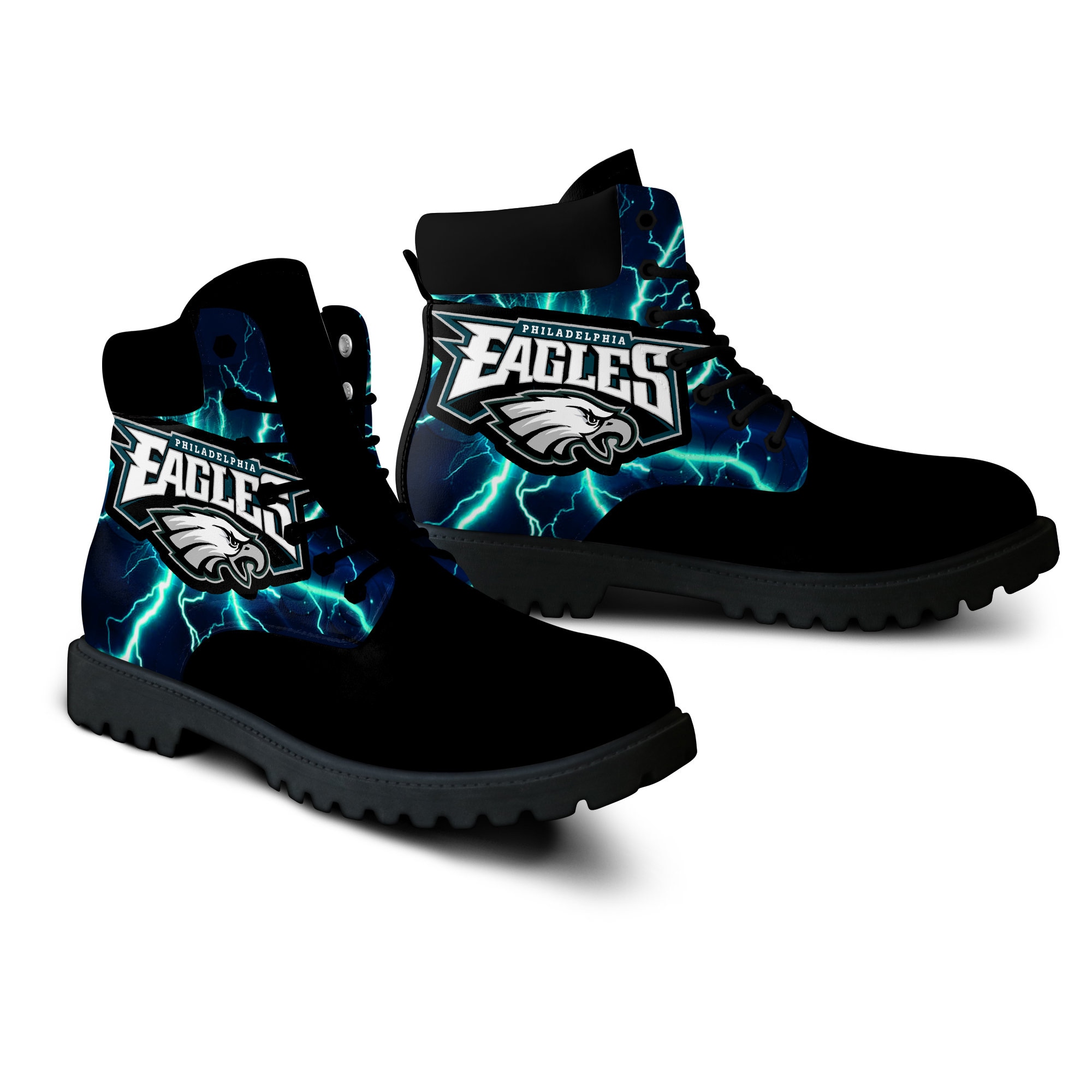 Philadelphia Eagles Rugby Team Boots Shoes Nfl Classic Boot Etsy