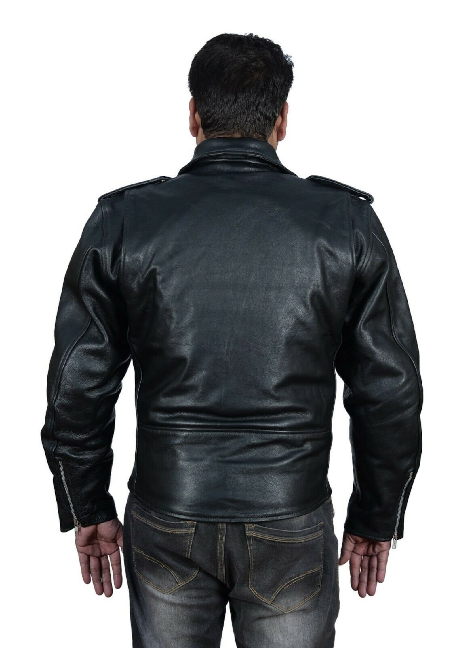 RIDER'S AUTHENTIC Full GRAIN Cowhide Leather Jacket / Ce Etsy