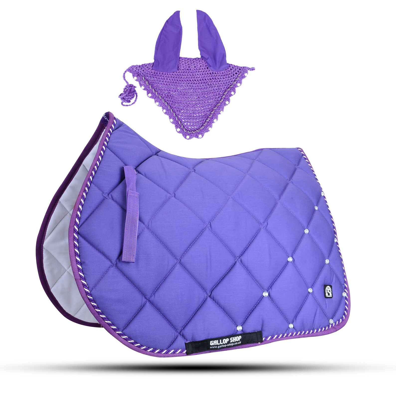 Diamanté Numnah Horse Saddle Pad With Matching Ear Etsy