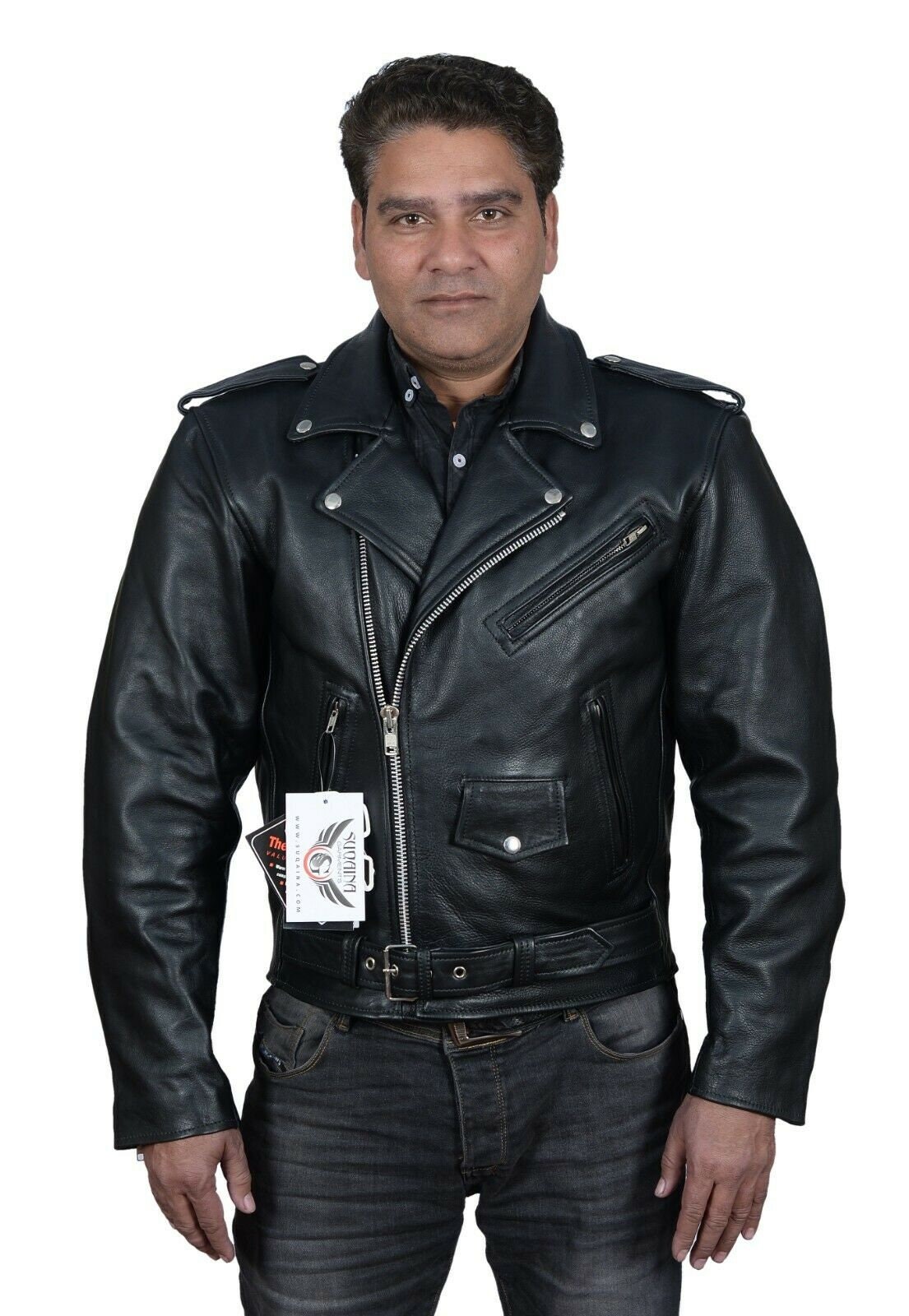 RIDER'S AUTHENTIC Full GRAIN Cowhide Leather Jacket / Ce Etsy