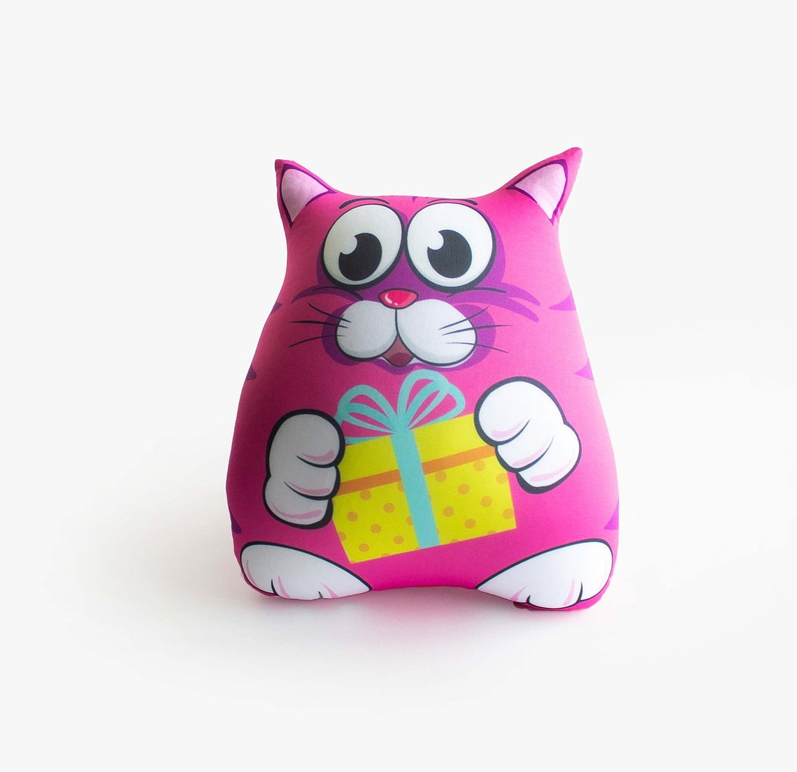 Handmade pink cat / Textile cat toy / Cat soft pillow / Cat Etsy