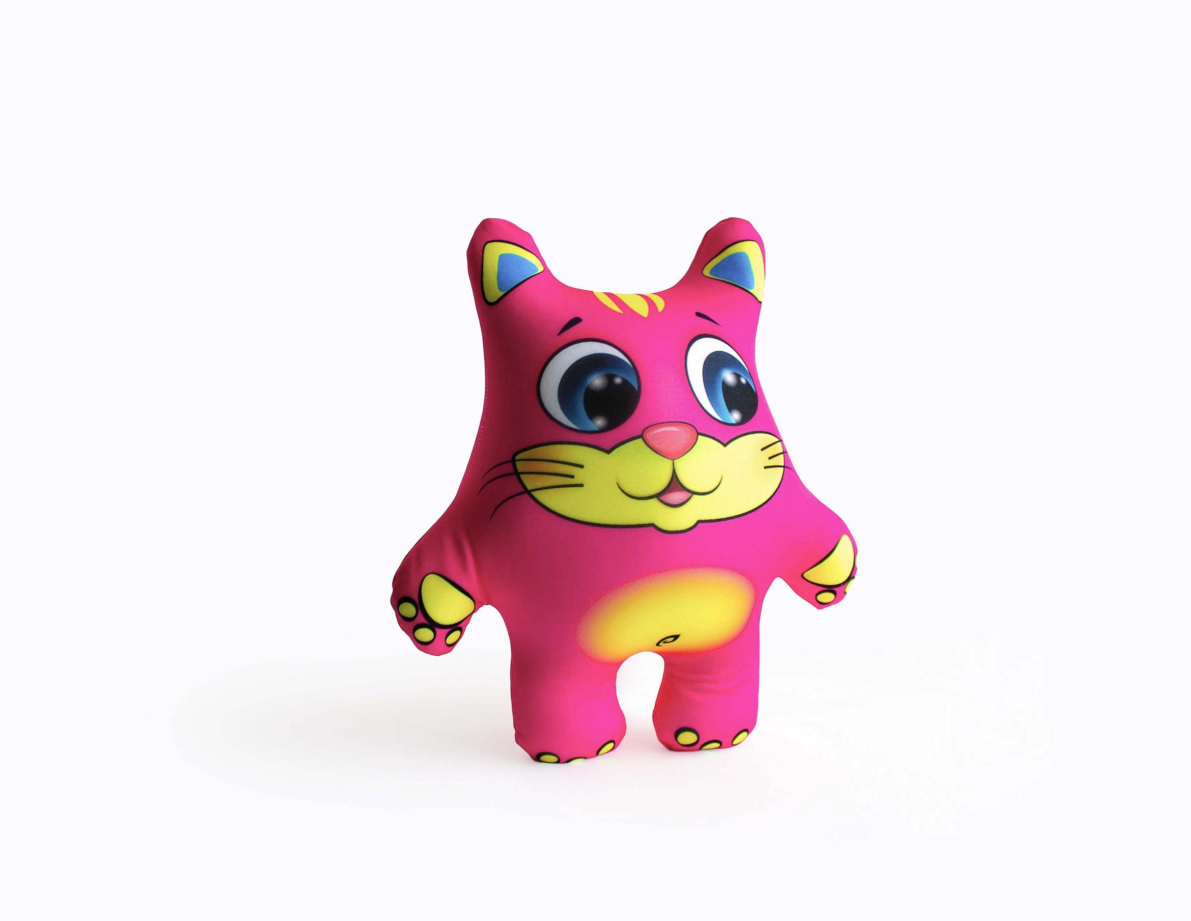 Handmade pink cat / Soft cat toy / Soft cat pillow / Cat toy Etsy