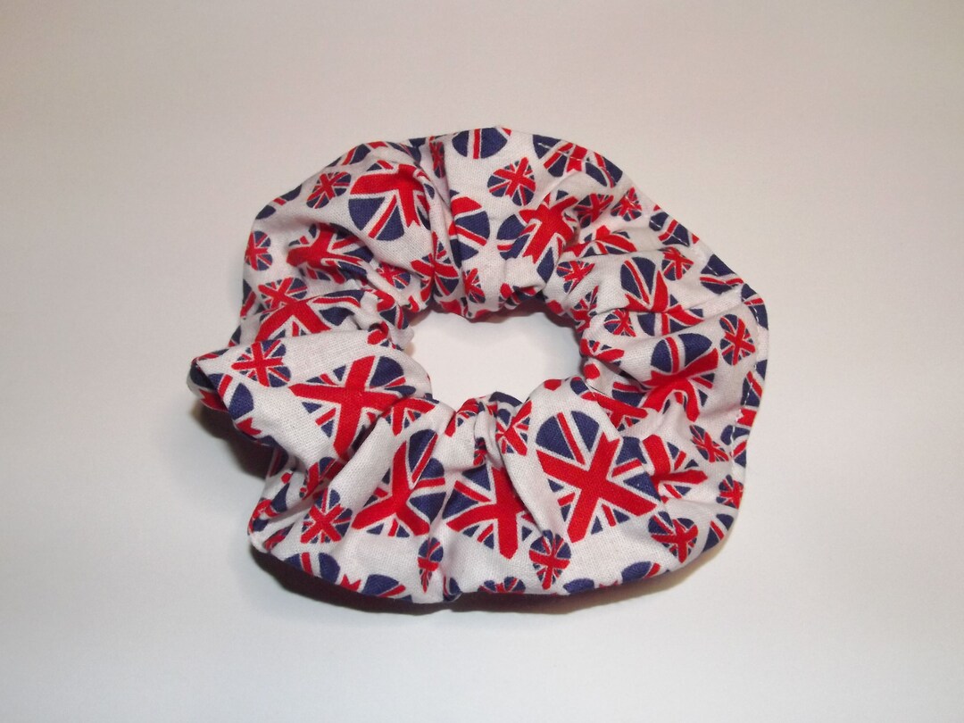Heart Union Jack Hair Scrunchie Coronation Hair Scrunchie Etsy UK