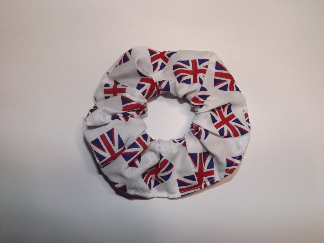 Coronation Hair Scrunchie Union Jack Large Hair Scrunchie Etsy UK