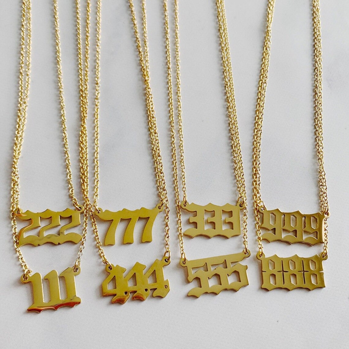 Angel Number Necklace 111999 Lucky Number Stainless Steel Etsy