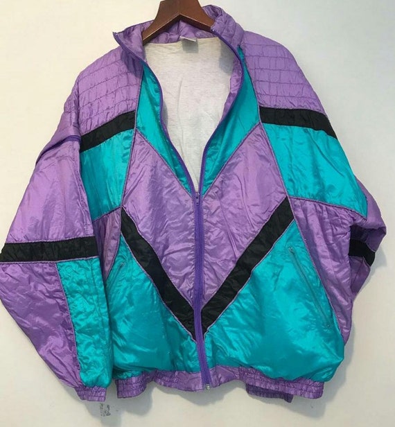 purple ski jacket, vintage clothing, vintage jacke