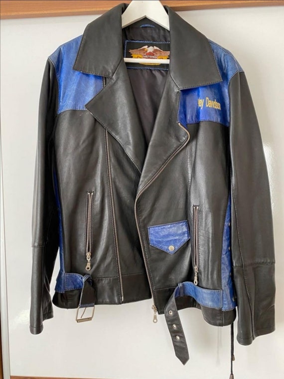 Harley vintage leather jacket, leather jacket,, vi