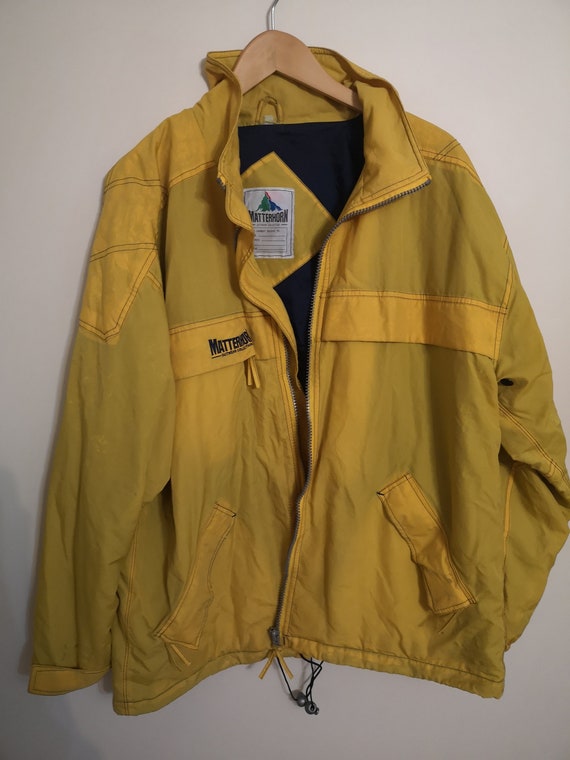 Yellow Vintage Raincoat, vintage clothing man, rai