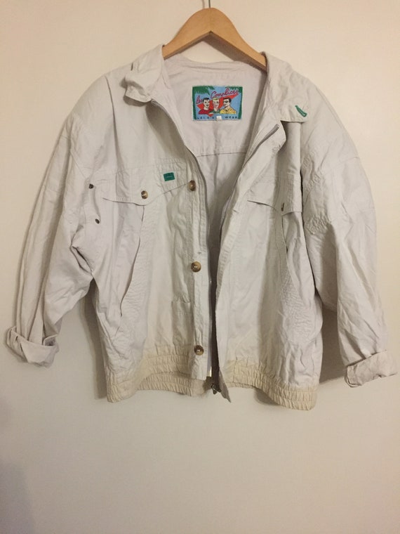 linen jacket, flaxen jacket, vintage jacket 80s, v