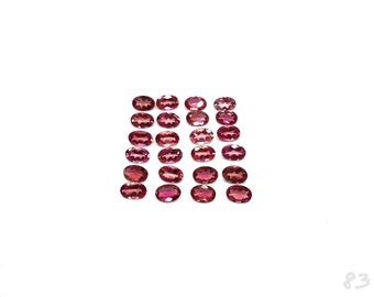 Faceted Natural Rubellite Pink Tourmaline .35-.50 cts each - Oval