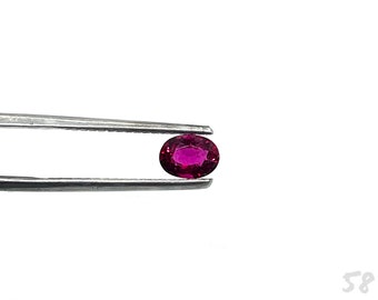 Faceted Natural Rubellite Pink-Purple Tourmaline- Oval