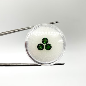 Faceted Natural Green Chrome Diopside 5x2 Round (choose your own quantity!)