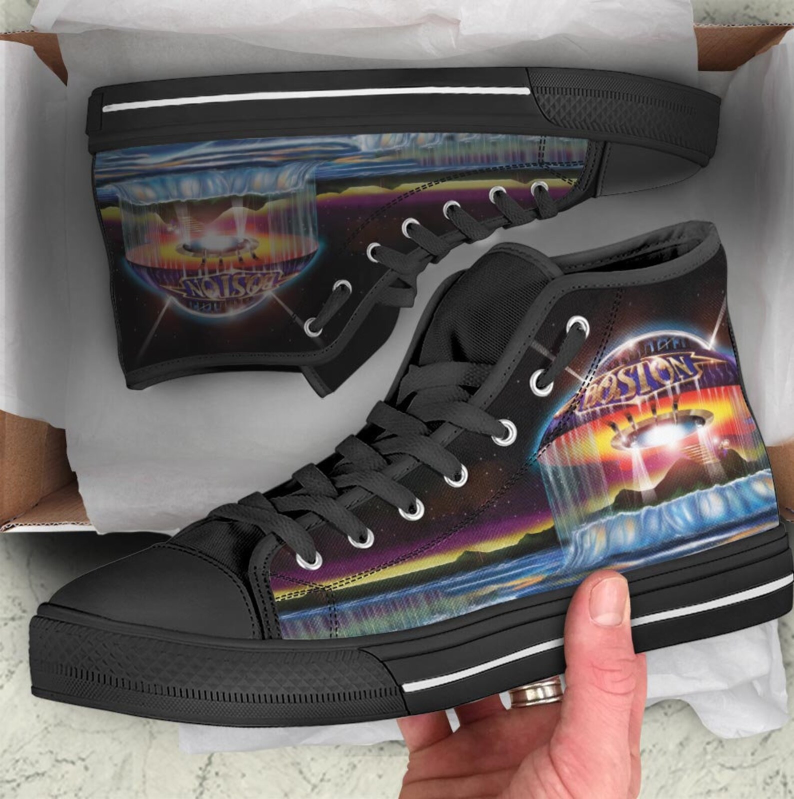 Boston Band Canvas Shoes Casual Shoes Tom Scholz Gary Etsy