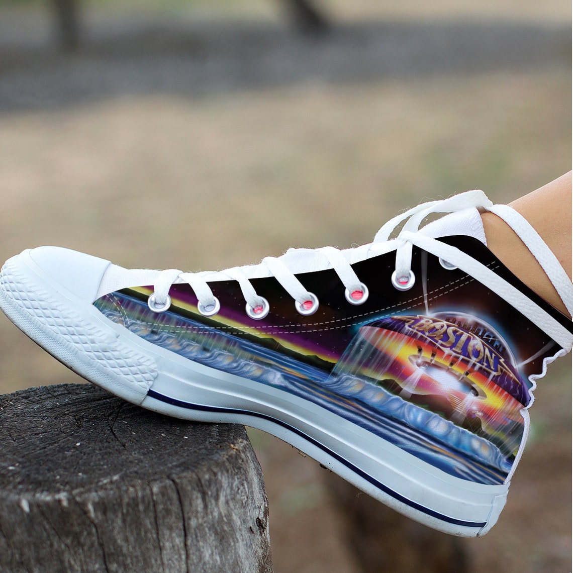Boston Band Canvas Shoes Casual Shoes Tom Scholz Gary Etsy Boston Band Canvas Shoes Casual Shoes Tom Scholz Gary Etsy