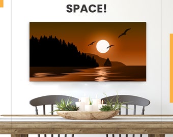 Sunset Canvas, Sunset Print, Sunset Poster, Photo Sunset Wall Art, Sunset Wall Decor, Extra Large Wall Art Large, Wall Decor Bedroom Art
