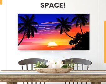 Sunset Canvas, Sunset Print, Sunset Poster, Photo Sunset Wall Art, Sunset Wall Decor, Extra Large Wall Art, Large Wall Decor, Bedroom Art