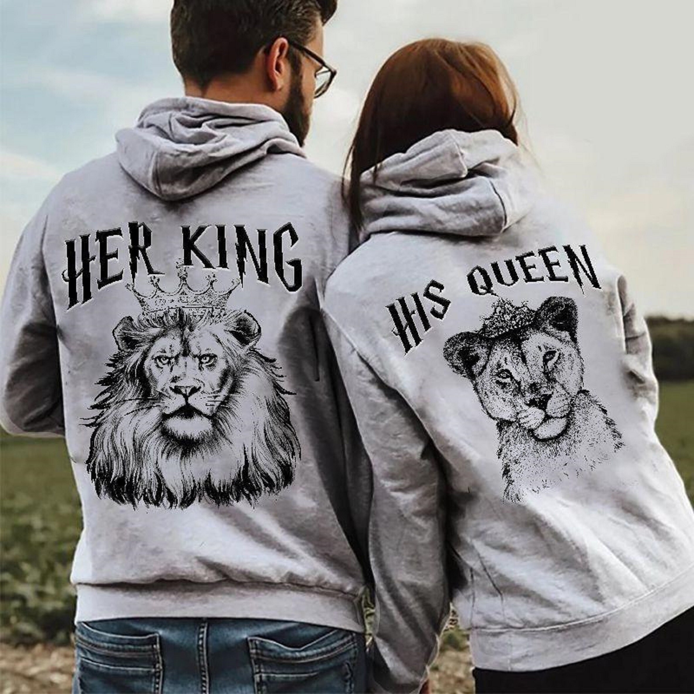 Seine und ihre Hoodie passende paar Hoodies ihr König | Etsy