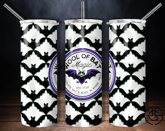 Bat Potion Tumbler, vasos, 20oz, 15oz, 30oz vasos, vasos de Halloween, murciélagos,
