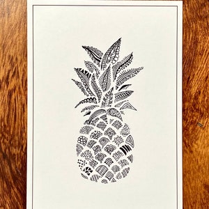 Tarjeta de felicitación de piña (paquete de 10)