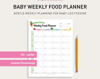 Weekly Baby Food Planner Printable | BLW Meal Plan (Digital Download)