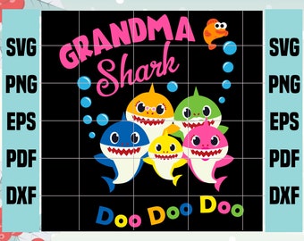 Download Nana Shark Svg Etsy