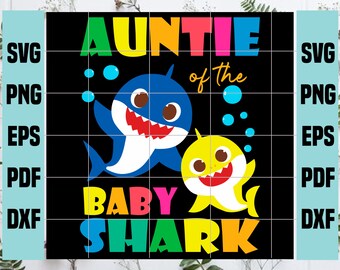 Aunt Shark Svg Etsy