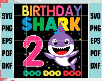 Free Free 75 Baby Shark 2Nd Birthday Shirt Svg SVG PNG EPS DXF File