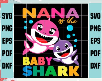 Download Nana Shark Svg Etsy