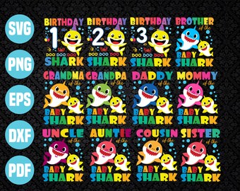 Baby Shark Birthday Svg Etsy