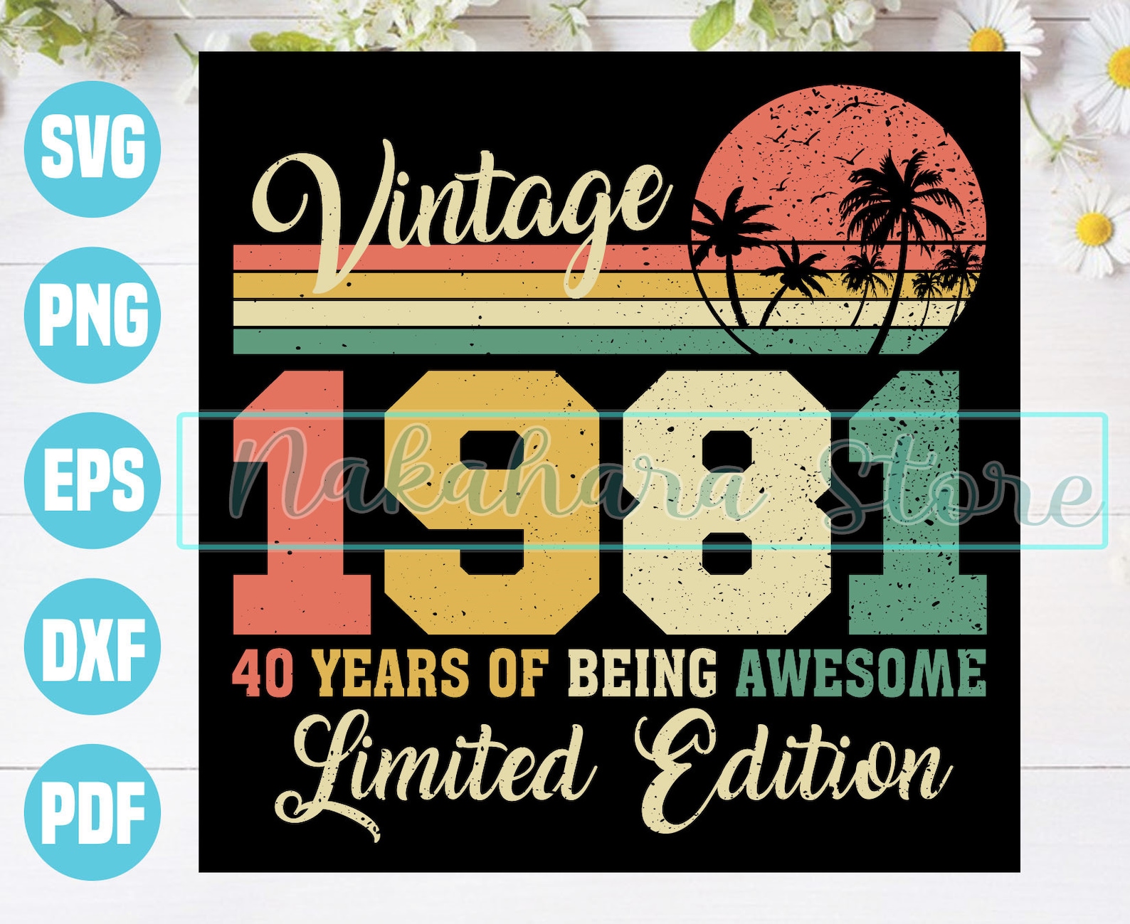 Vintage 1981 40 Years Of Being Awesome Limited Edition | Etsy