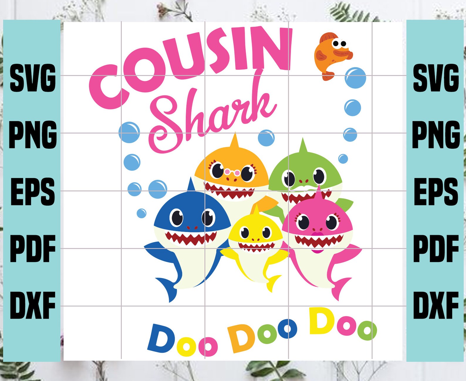 Download Cousin Shark Svg Cousin Svg Shark Family Svg Baby Shark | Etsy