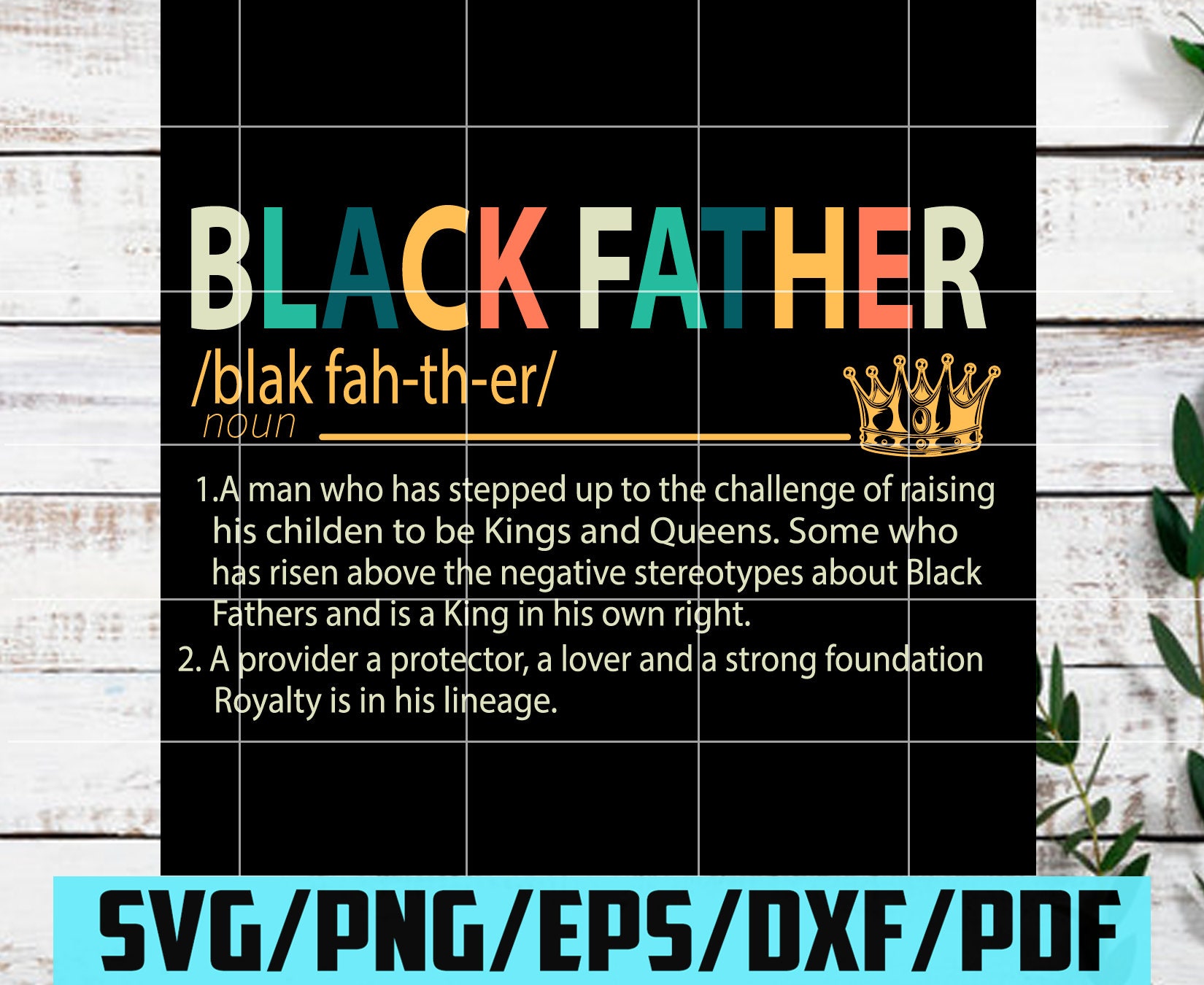 Download Black Father Svg Fathers Day Svg Father Svg Black Fathers | Etsy