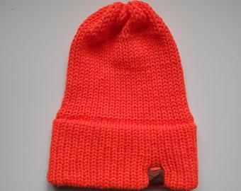 Neon Orange Beanie - Etsy Australia