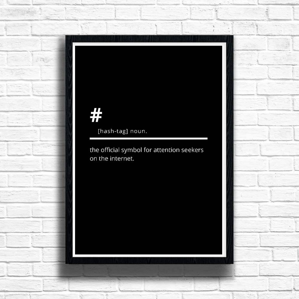 Hashtag Definition Print. Wall Art Typrography Wall Etsy