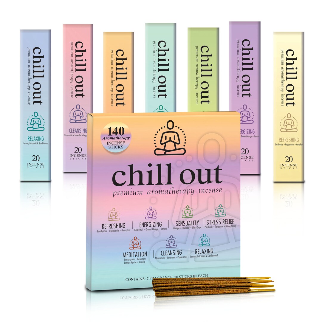 Chill Out Aromatherapy Incense Sticks 140 Incense Sticks for Relaxation