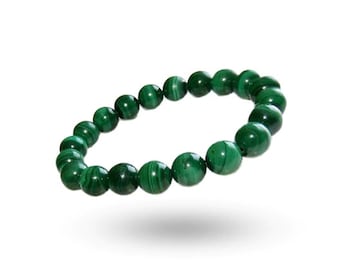 Malachite Handmade Bracelet - Unique Anti-Anxiety Bracelet -  Stone For Balance and Deep Energy Cleaning -Elegant Stone Bracelet - Gift Idea