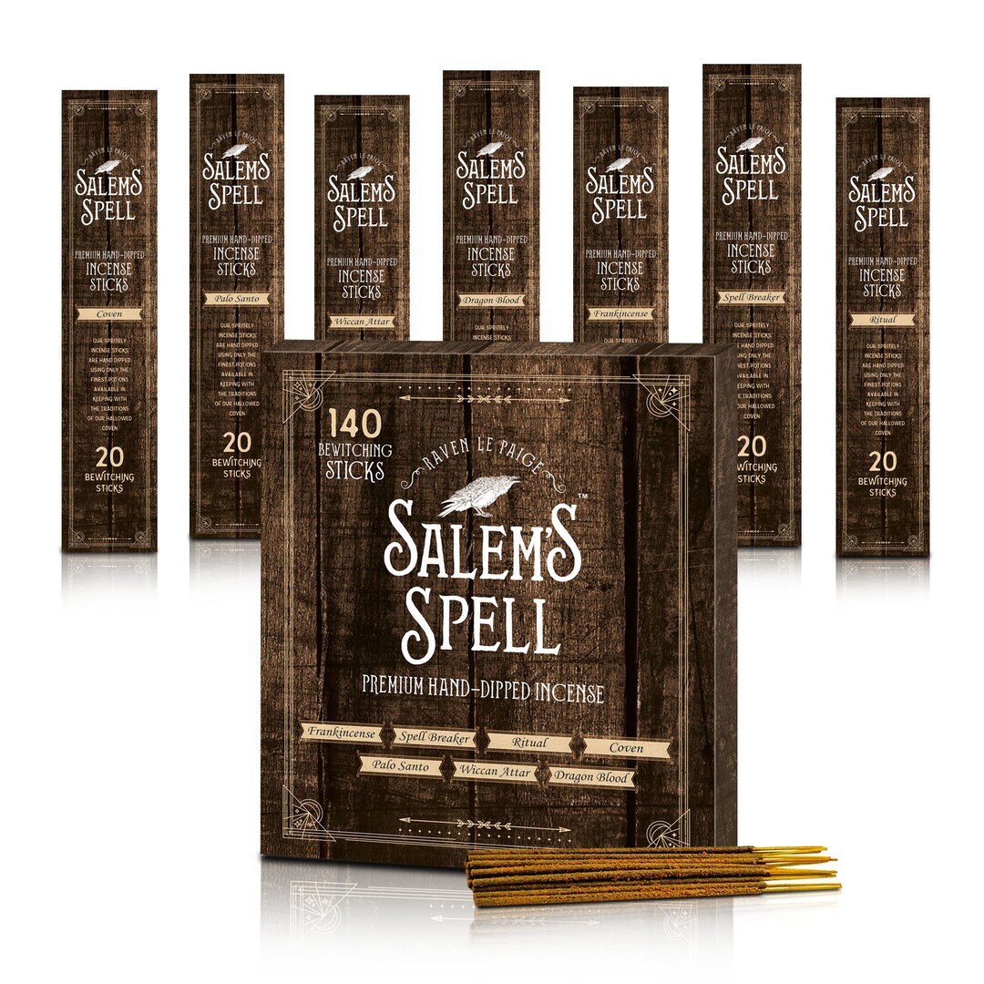 Salem Spell Incense Sticks 140 Sticks 7 Enchanting Aromas for Magic