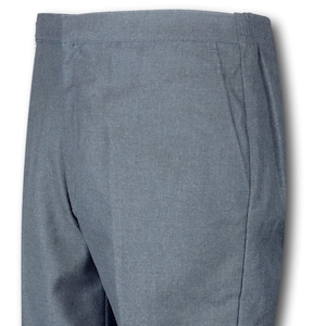 Grey Polyester &#39;Bermuda&#39; School Uniform Short Trousers With An Elastic Back