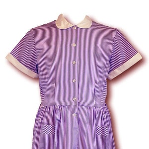 Traditional Lilac Candy Stripe Summer Dress