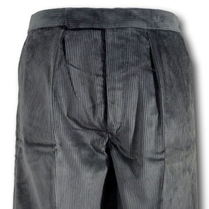 Classic Gunmetal Grey Corduroy Short Trousers With An Elastic Back