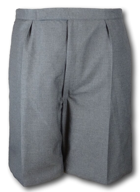 Classic School Grey Wool Worsted Short Trousers With an Elastic