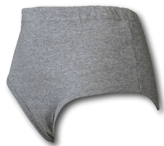 Grey Double Gusset Girls School & Gym Knickers by David Luke