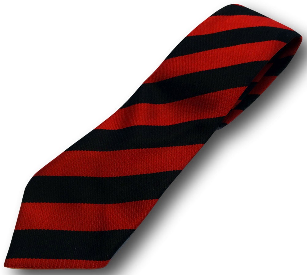 赤と黒のワイドストライプのスクールネクタイ - Etsy 日本
