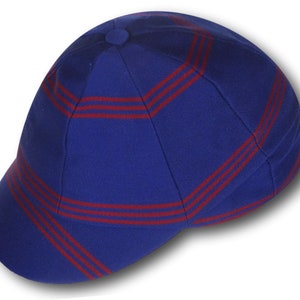 Royal Blue & Red Wool Worsted Venetian Stripe Cap