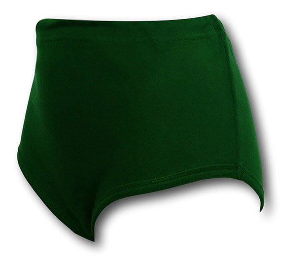 Bottle Green Double Gusset Girls School & Gym Knickers by David